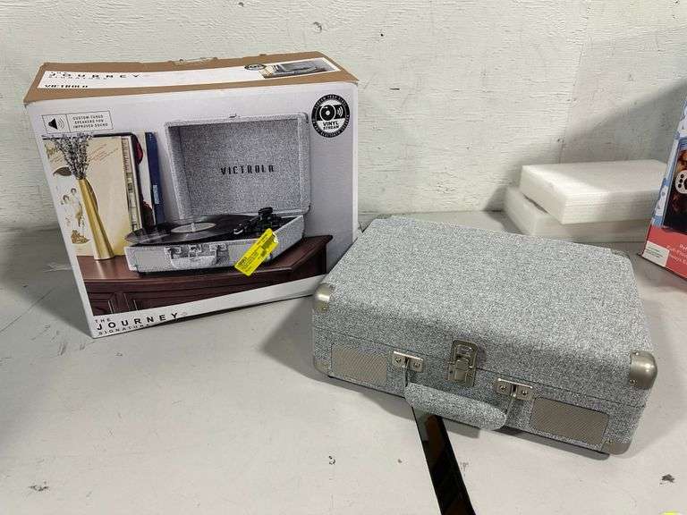 Victrola Journey+ Signature Bluetooth Suitcase Record Player- Grey ...