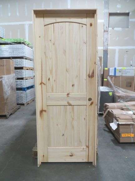 Interior Knotty Pine Door 30"x80" LH 2 PNL (Unassembled)