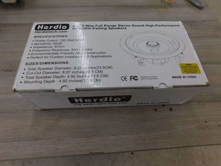 Herdio 6.5 Inch 150 Watts Plafond Speakers Voor Badkamer, Keuken, Slaapkamer, Overdekte Veranda's Een Paar