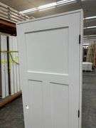 Primed Interior 3 Panel Craftsman/Shaker Door 30"x80" LH (Unassembled)
