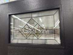 Exterior Fiberglass Deco Door With 2 Side Lites 63 1/2"x81 1/2" LH