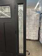 Exterior Fiberglass Deco Door With 2 Side Lites 63 1/2"x81 1/2" LH
