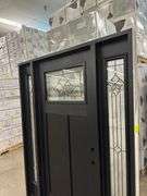 Exterior Fiberglass Deco Door With 2 Side Lites 63 1/2"x81 1/2" LH