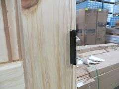 Interior Knotty Pine Door 30"x80" LH 2 PNL (Unassembled)