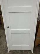 Primed Interior 3 Panel Shaker Door 32"x80" RH (Unassembled)