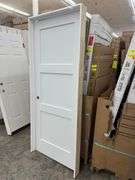 Primed Interior 3 Panel Shaker Door 32"x80" RH (Unassembled)