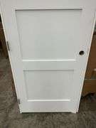 Primed Interior 3 Panel Shaker Door 32"x80" RH (Unassembled)