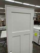 Primed Interior 3 Panel Craftsman/Shaker Door 30"x80" LH (Unassembled)