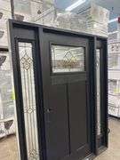 Exterior Fiberglass Deco Door With 2 Side Lites 63 1/2"x81 1/2" RH