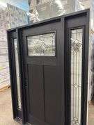 Exterior Fiberglass Deco Door With 2 Side Lites 63 1/2"x81 1/2" RH