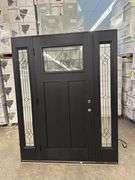 Exterior Fiberglass Deco Door With 2 Side Lites 63 1/2"x81 1/2" RH