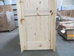 Interior Knotty Pine Door 30"x80" LH 2 PNL (Unassembled)