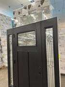 Exterior Fiberglass Deco Door With 2 Side Lites 63 1/2"x81 1/2" RH