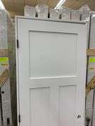 Primed Interior 3 Panel Craftsman/ Shaker Door 30"x80" RH (Unassembled)
