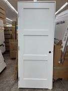 Primed Interior 3 Panel Shaker Door 32"x80" RH (Unassembled)