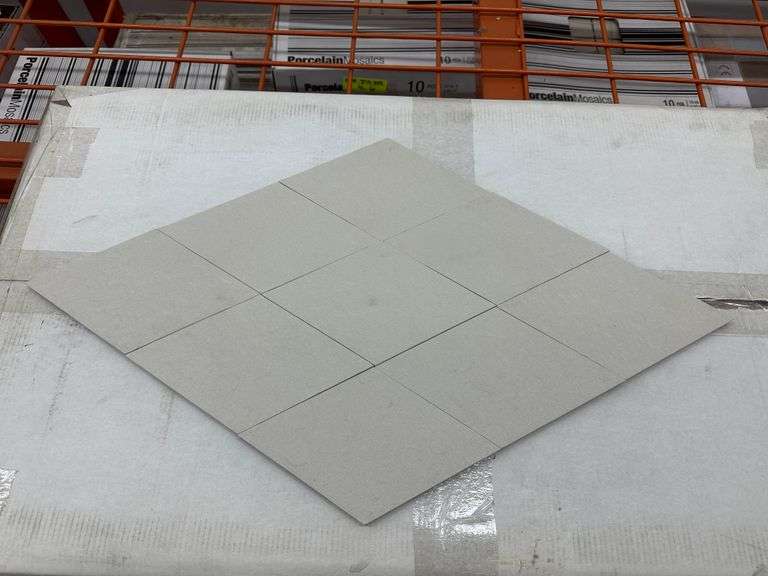 Crema Luna Leaf and Circle and Classico Diamond Shape Mosaic Tile 4 5/8"x4 5/8"