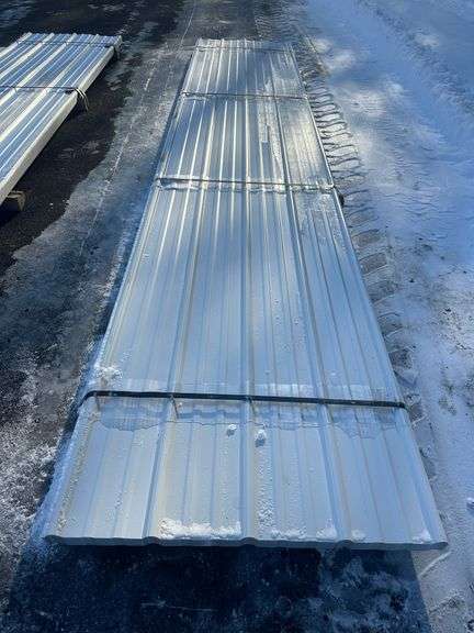 White Corrugated Metal Panel 3'x16'