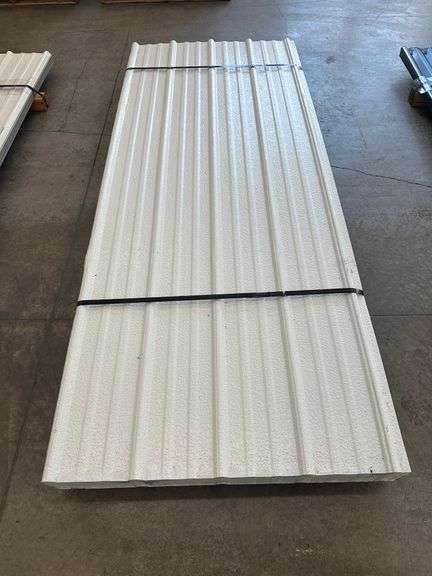 White Corrugated Metal Panel 3'x8'