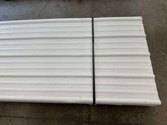 White Corrugated Metal Panel 3'x8'