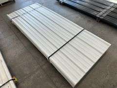 White Corrugated Metal Panel 3'x8'