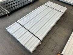 White Corrugated Metal Panel 3'x8'