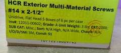 HCR Exterior Multi-Material Screws #14 x 2-1/2"