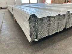 White Corrugated Metal Panel 3'x8'