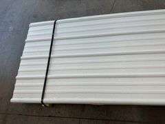 White Corrugated Metal Panel 3'x8'