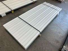 White Corrugated Metal Panel 3'x8'