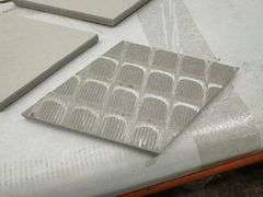 Crema Luna Leaf and Circle and Classico Diamond Shape Mosaic Tile 4 5/8"x4 5/8"
