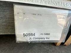 White Corrugated Metal Panel 3'x8'