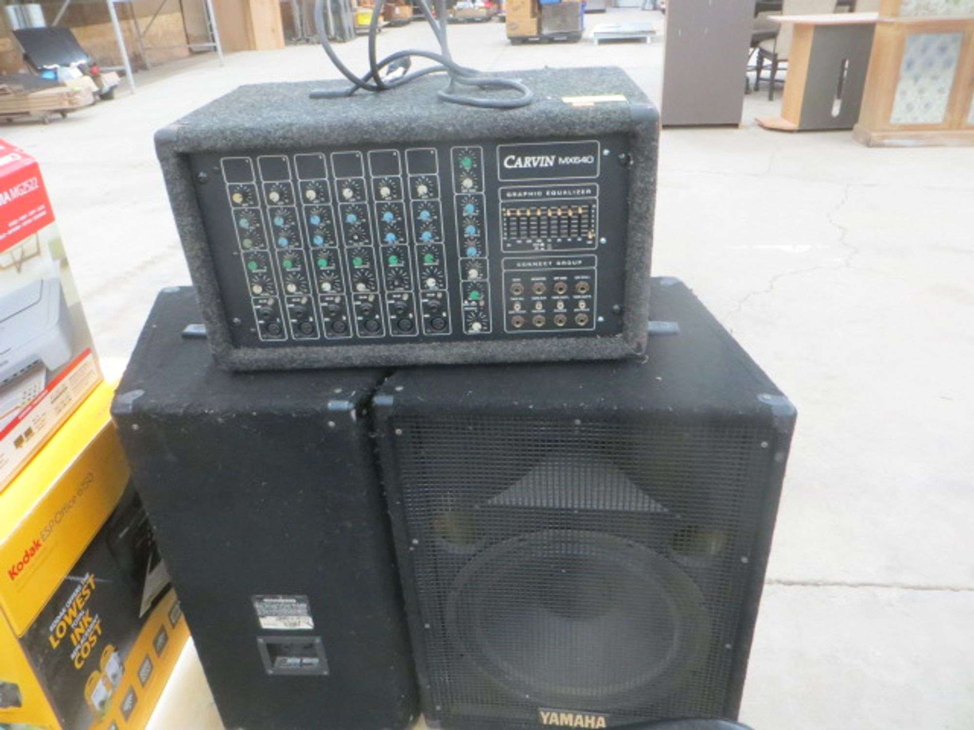 Carvin MX640 Amplifier w/ Two Yamaha S15e Speakers - Lambrecht