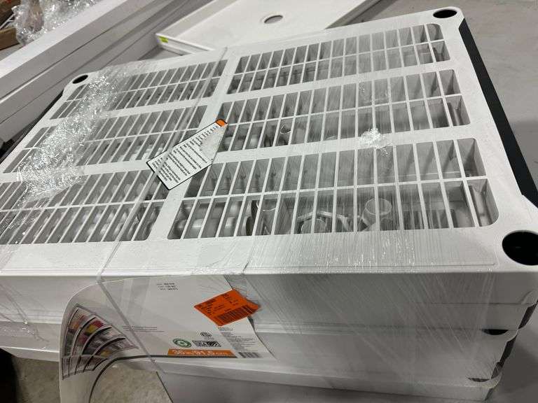 HDX 5Tier Plastic Garage Storage Shelving Unit In Gray Lambrecht