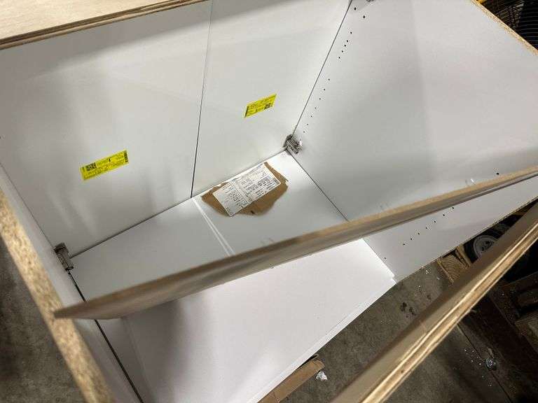 Hampton Bay 33" Melvern Storm Gray Shaker Full Height Door Base Kitchen Cabinet - See Description