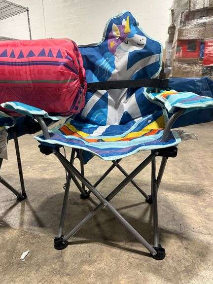Sun Squad Junior Collapsible Chairs (2) + Coleman Kids Sleeping Bag
