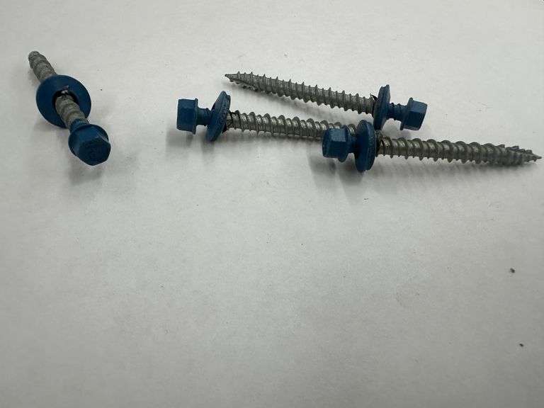 2" Ocean Blue Woodgrip Screw, Metal to Wood w/Washer Lambrecht