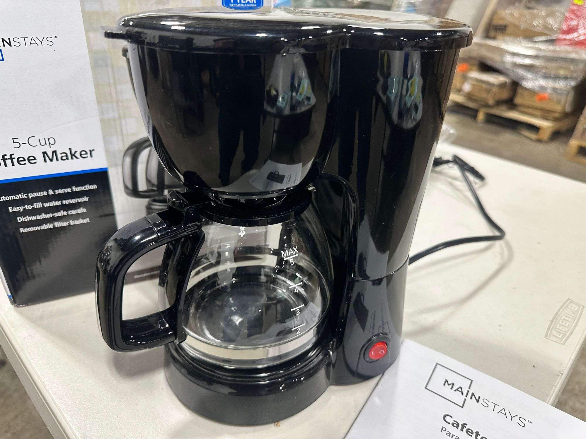 Mainstays 5 Cup Coffee Maker *Used* - Lambrecht Auction, Inc.