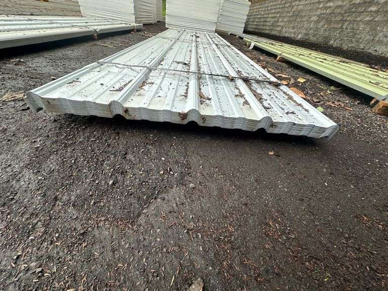 White Corrugated Metal Panel 3'x12'