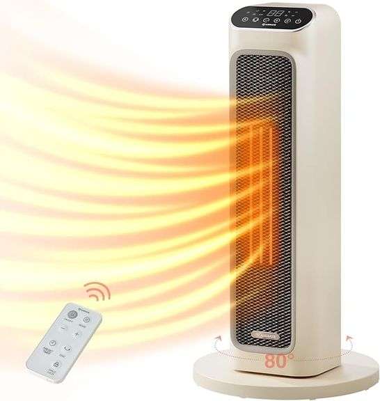 Airmate 25" Space Heater for Indoor Use with Smart Thermostat for Office, Garage, Bedroom