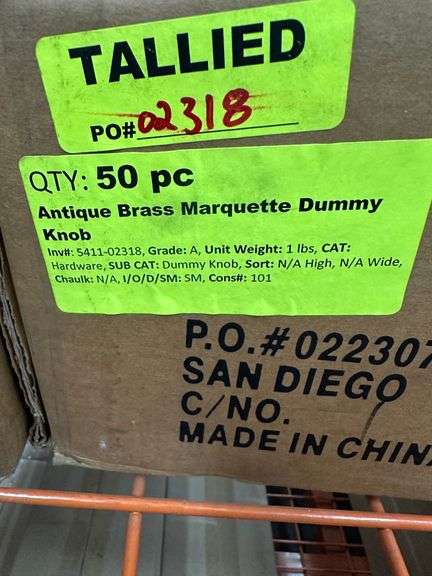 Antique Brass Marquette Dummy Knob