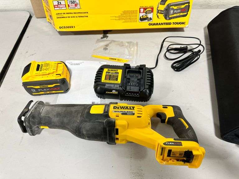 DEWALT 60-Volt MAX Brushless Reciprocating Saw FLEXVOLT 20V/60V Battery ...