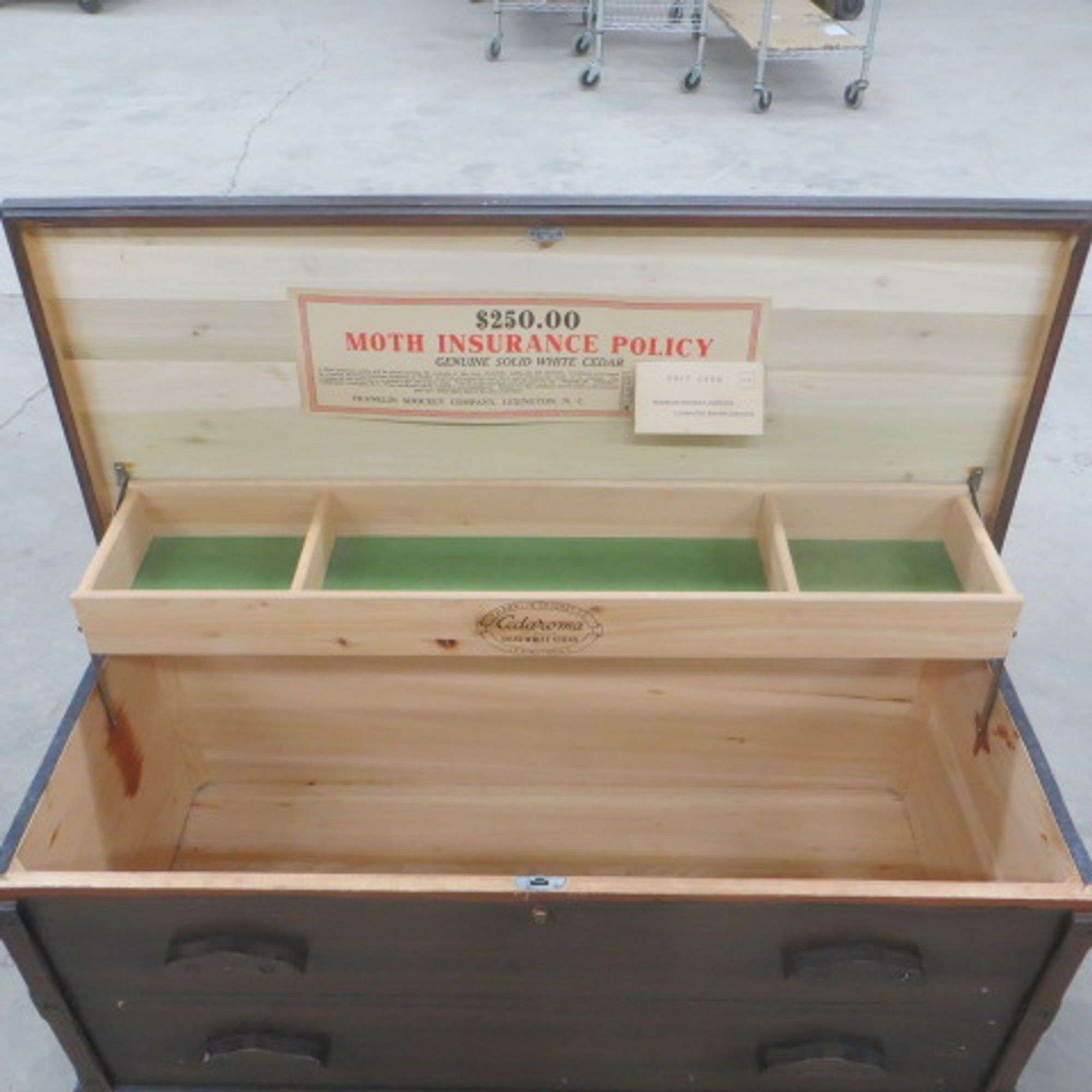 Franklin Shockey Co. White Cedar Lined Chest - Lambrecht Auction, Inc.