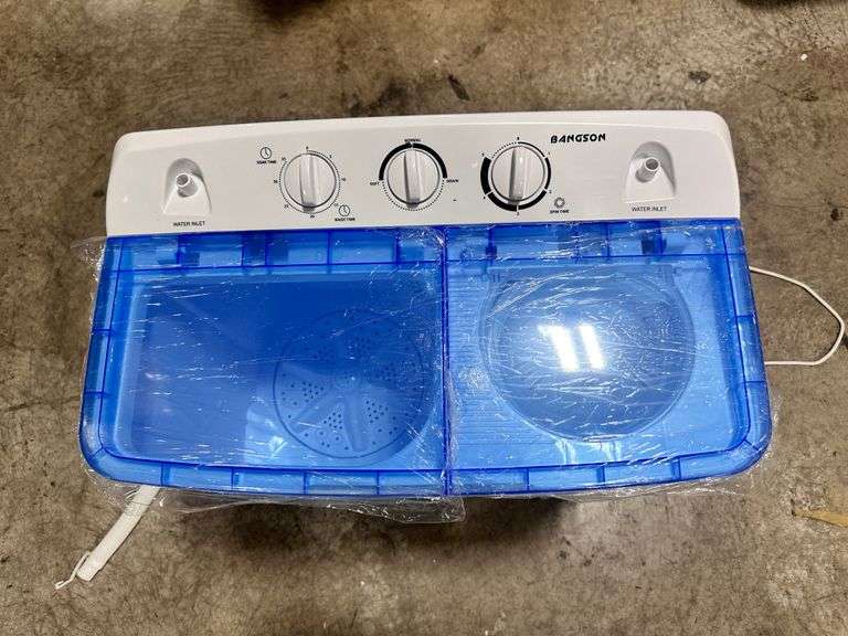BANGSON Portable Washing Machine, Mini Twin Tub Washer and Dryer Combo