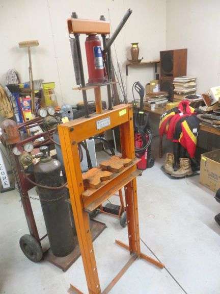 12 Ton Hydraulic Shop Press with 8 Ton Jack