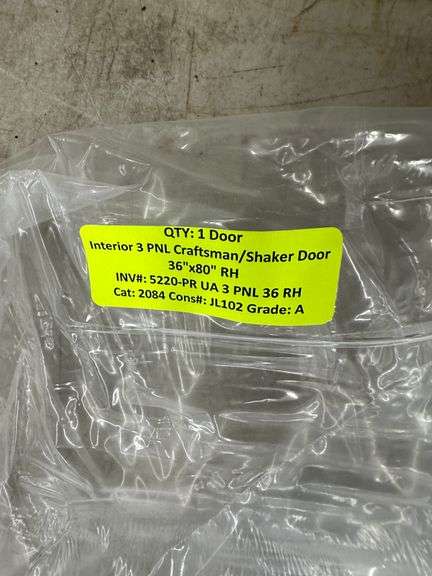 Interior 3 PNL Craftsman/ Shaker Door 36"x80" RH (Unassembled) *Condition Note*
