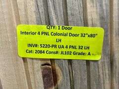 Interior 4 PNL Colonial Door 32"x80" LH (Unassembled)