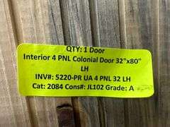 Interior 4 PNL Colonial Door 32"x80" LH (Unassembled)