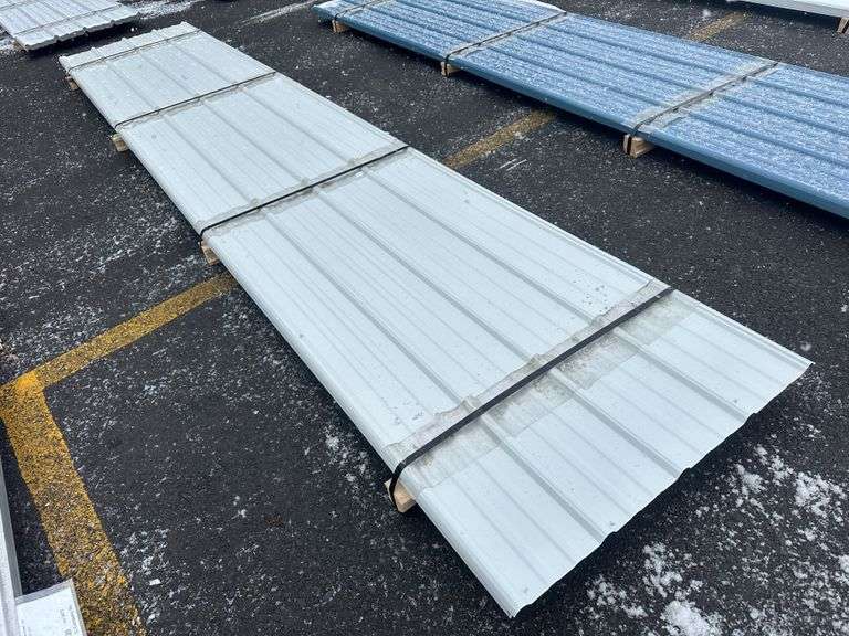White Corrugated Metal Panel 3'x16'