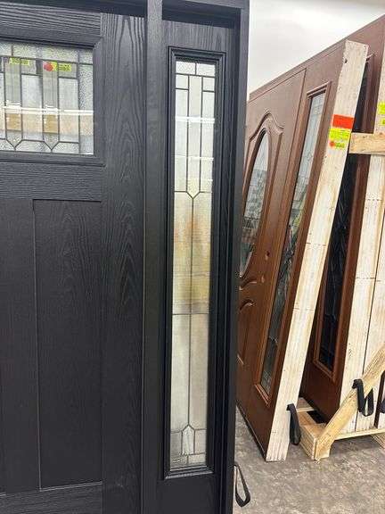 Exterior Fiberglass Deco Door With 2 Side Lites 63 1/2"x81 1/2" RH