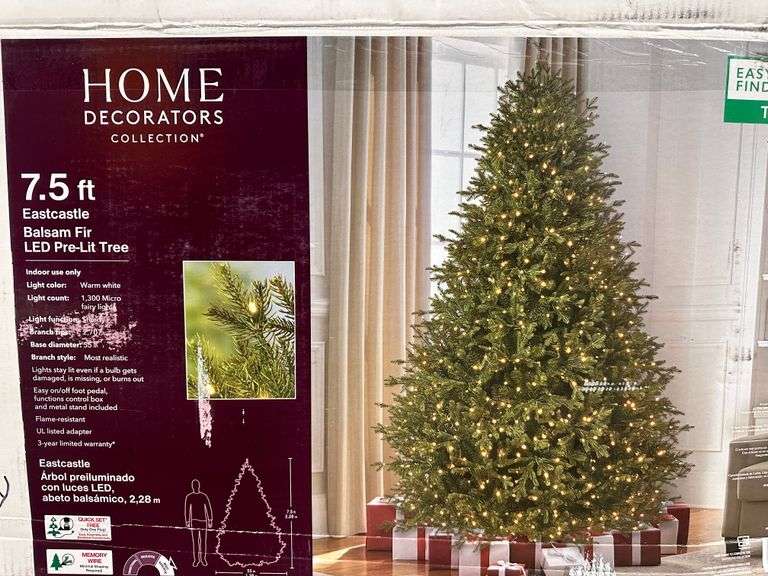 Vickerman 7.5Foot X 57Inch Fresh Fraser Fir Artificial Christmas Tree, Warm White Dura-lit LED Australia